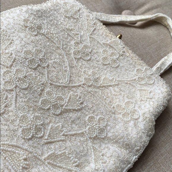 Vintage Handbeaded Wedding Day Purse - Picture 7 of 7